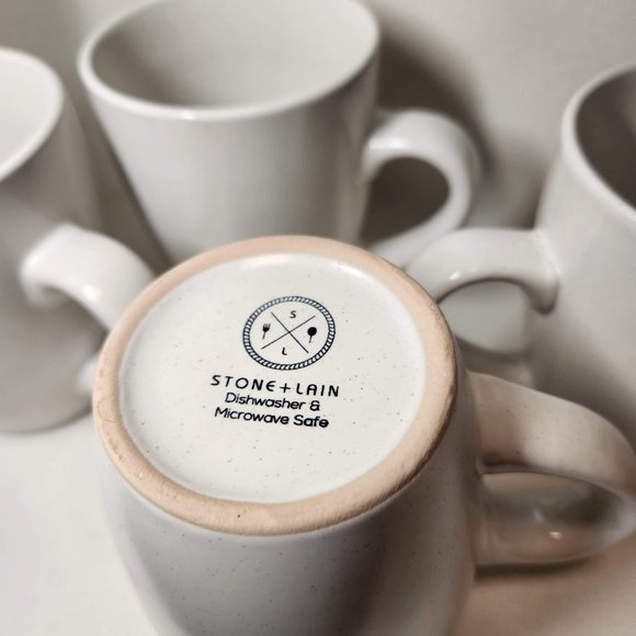 NEW Stone Lain 4 Piece Stoneware mugs cups Coffee Tea Replacement Dinnerware - Picture 4 of 5